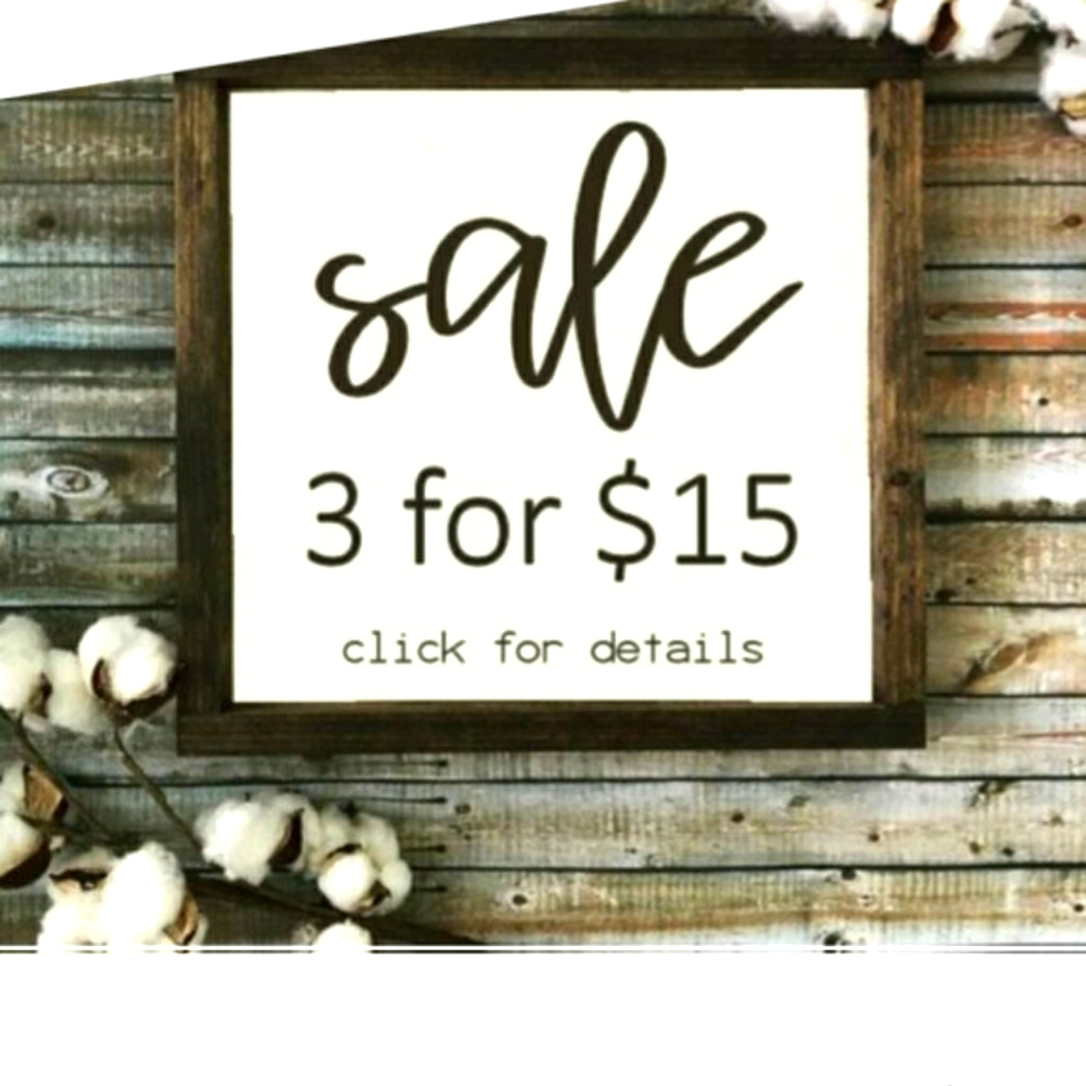 3 for $15 bundle sale